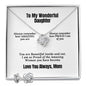 For My Wonderful Daughter - Love Knot Earring & Necklace Set -Bundle
