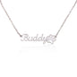 Pet Lovers Name Necklace + Paw