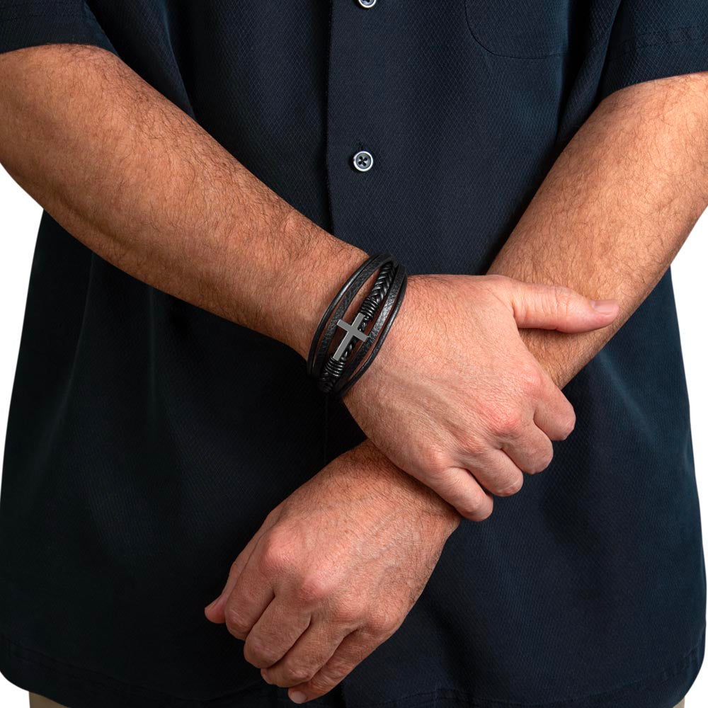 To My Hero - My SON - Cross Bracelet - Honor to My Son