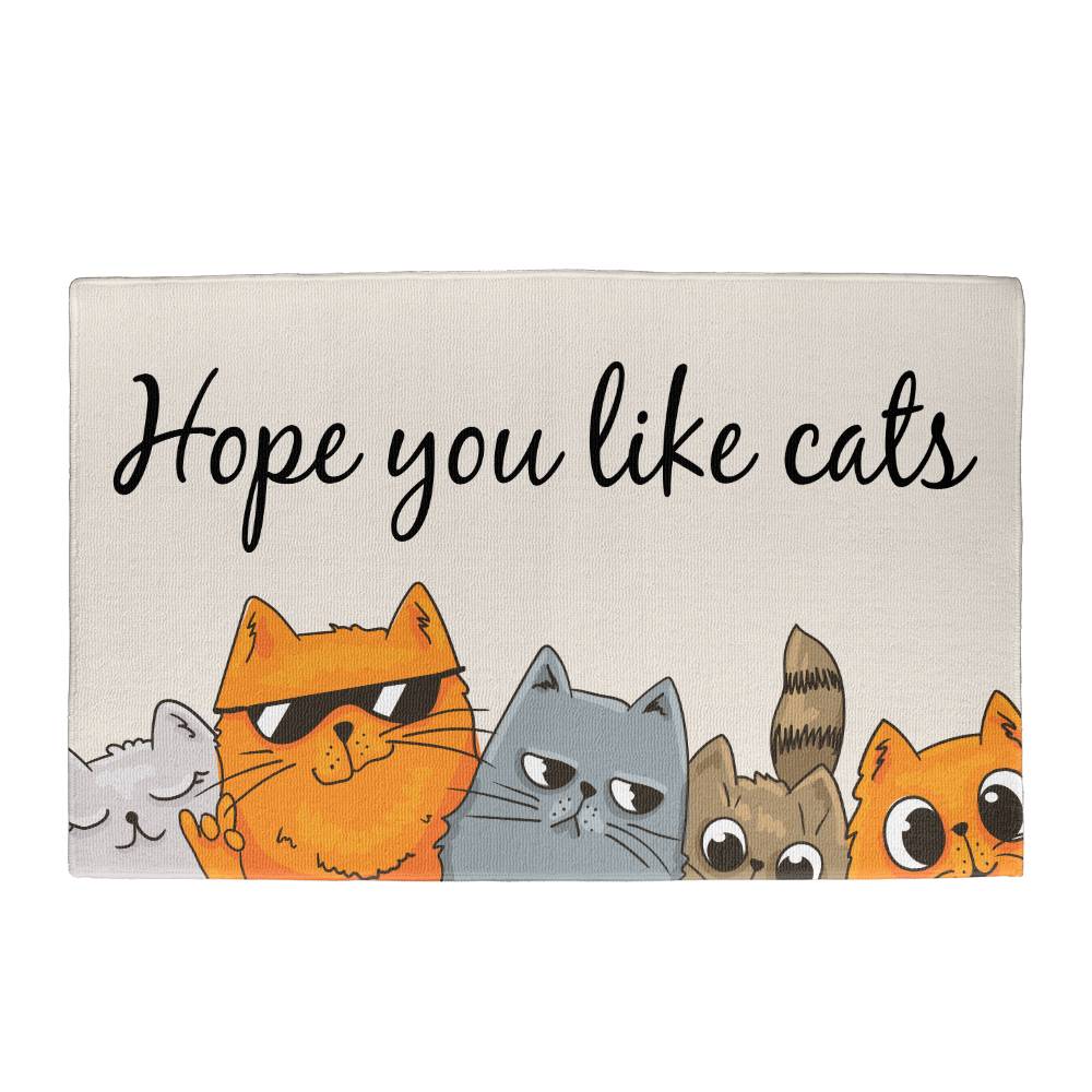 Hope you like cats - Door Mat