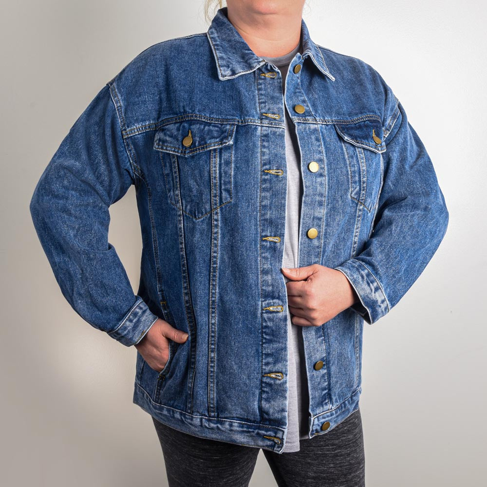 Life is better at the beach oversized Women's denim shirt  - for the cool breeze in the evening!!