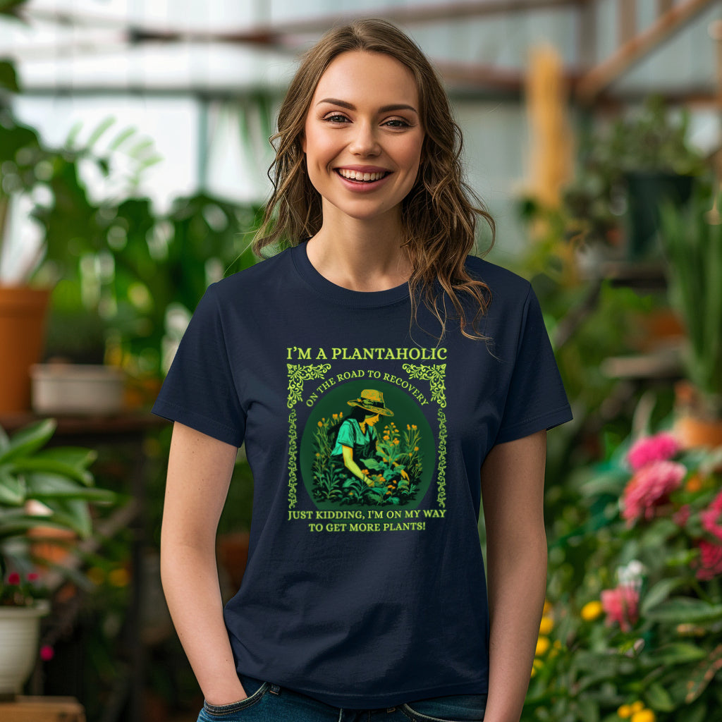 I'M A PLANTAHOLIC ON THE ROAD TO RECOVERY Classic Womens T-Shirt