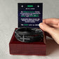 To My HERO -  Leather Cross Bracelet - My Hero Calls Me Mom