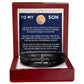 To My Son - Men's Leather Cross Bracelet - From Mom