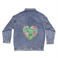 Load image into Gallery viewer, Succulent Lover Oversized Denim Shirt
