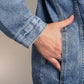 Life is better at the beach oversized Women's denim shirt  - for the cool breeze in the evening!!