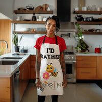 Load image into Gallery viewer, I&#39;D RATHER 🐝 HOEING - FUNNY GARDENING HUMOR APRON
