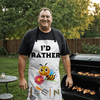 Load image into Gallery viewer, I&#39;D RATHER 🐝 HOEING - FUNNY GARDENING HUMOR APRON

