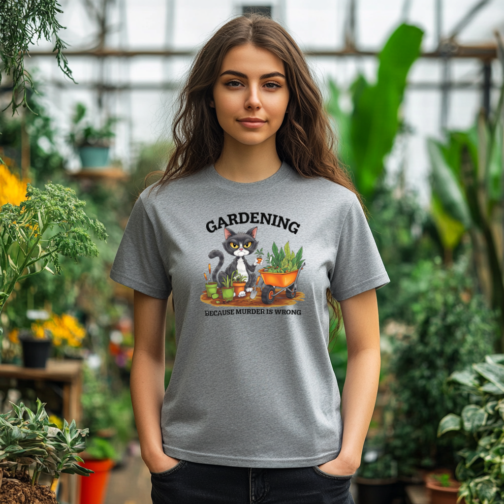 GARDENING BECAUSE MURDER IS WRONG T-Shirt